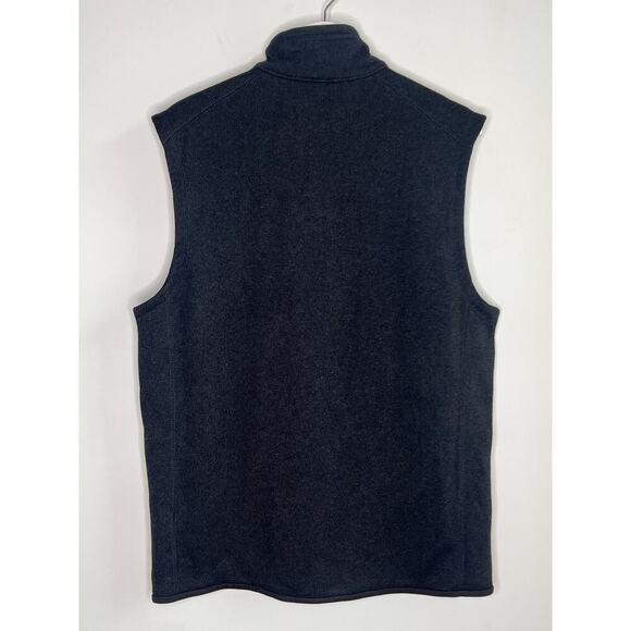Patagonia Sleeveless Full Zip Stand Collar Better Sweater Vest Black Men's L - Picture 8 of 8